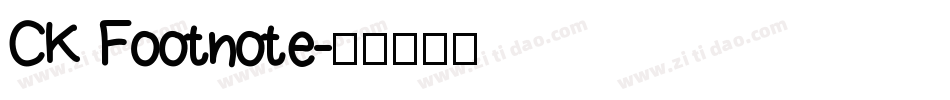 CK Footnote字体转换